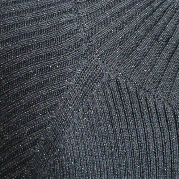 Studio Works Women's XL Black Sparkle Sweater - Picture 3 of 10